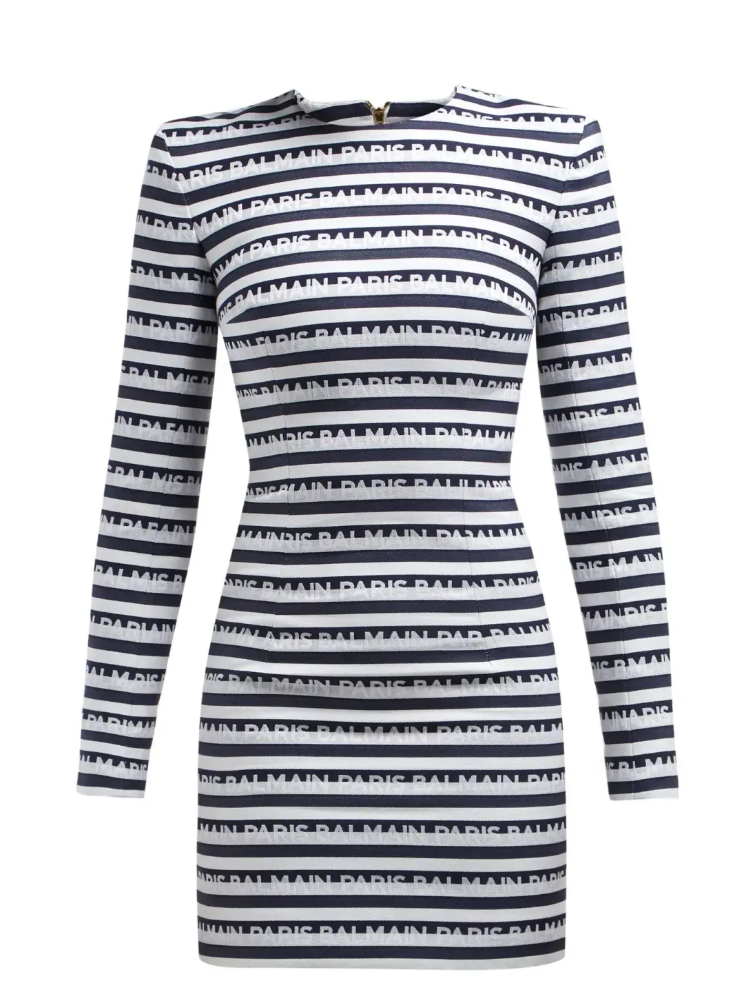 Balmain Mini Striped Jacquard Logo Dress Print Size 38 / AU 8 for rent on The Volte - main image