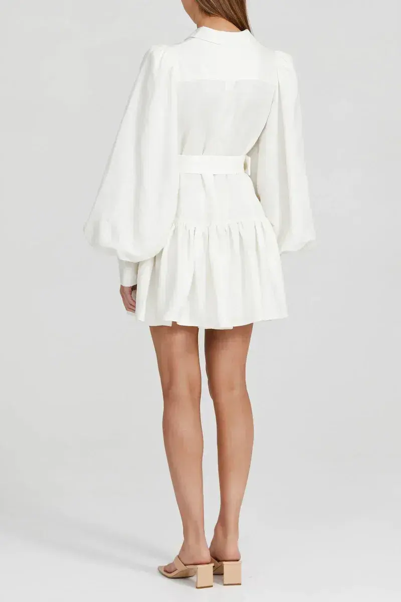 Acler Sherwood Dress Ivory White Size 6 - Image 4