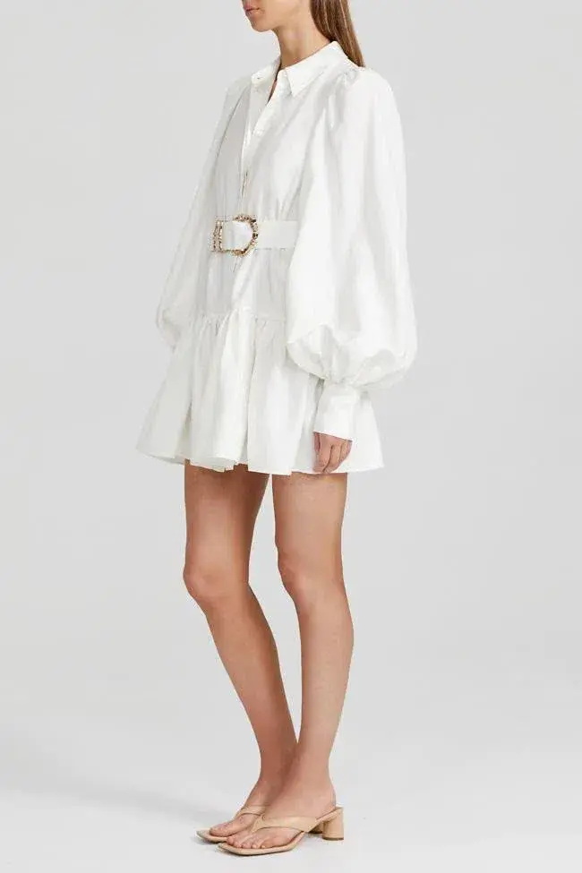 Acler Sherwood Dress Ivory White Size 6 - Image 3