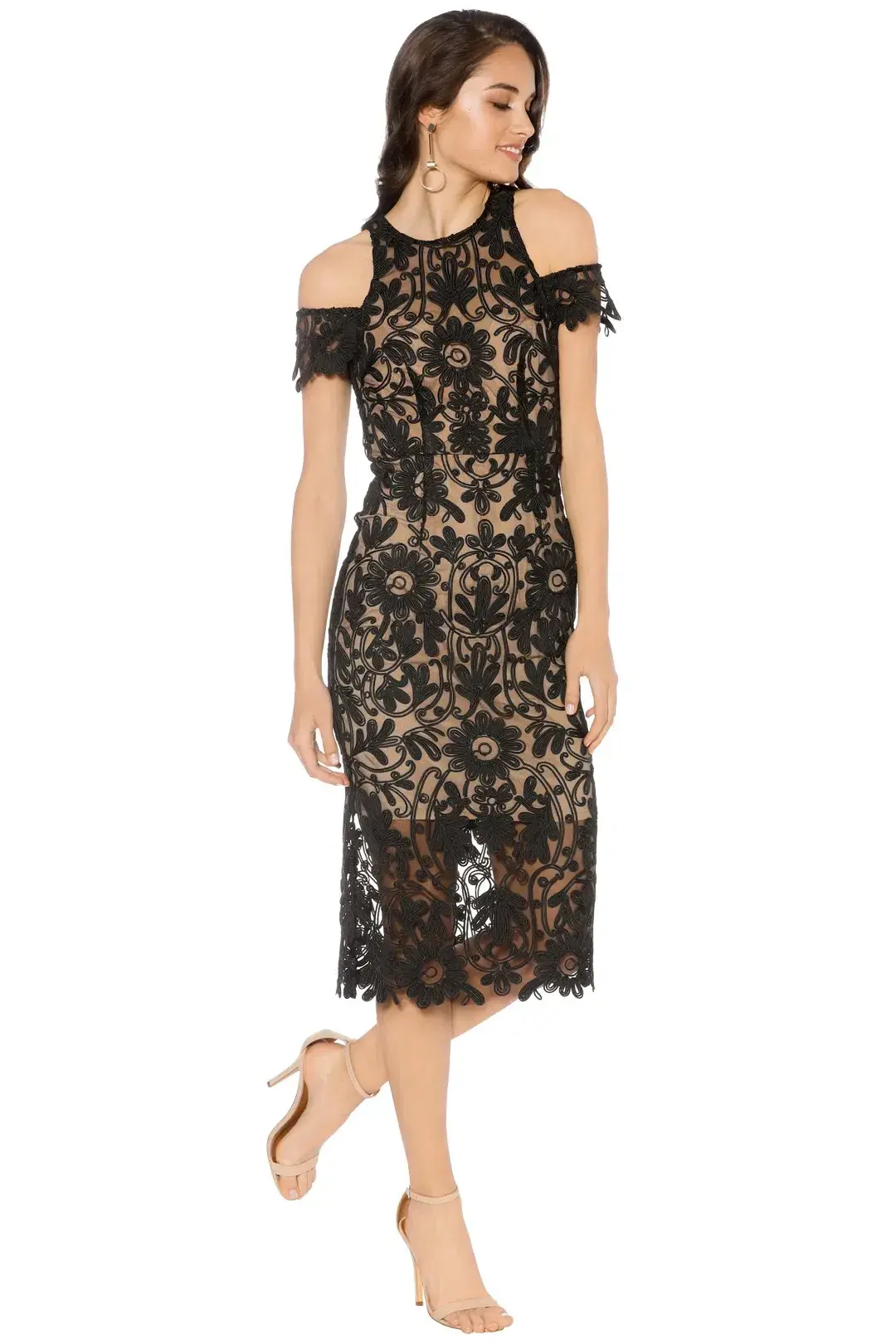 Thurley Eden Midi Dress Black Size 8 - Image 2