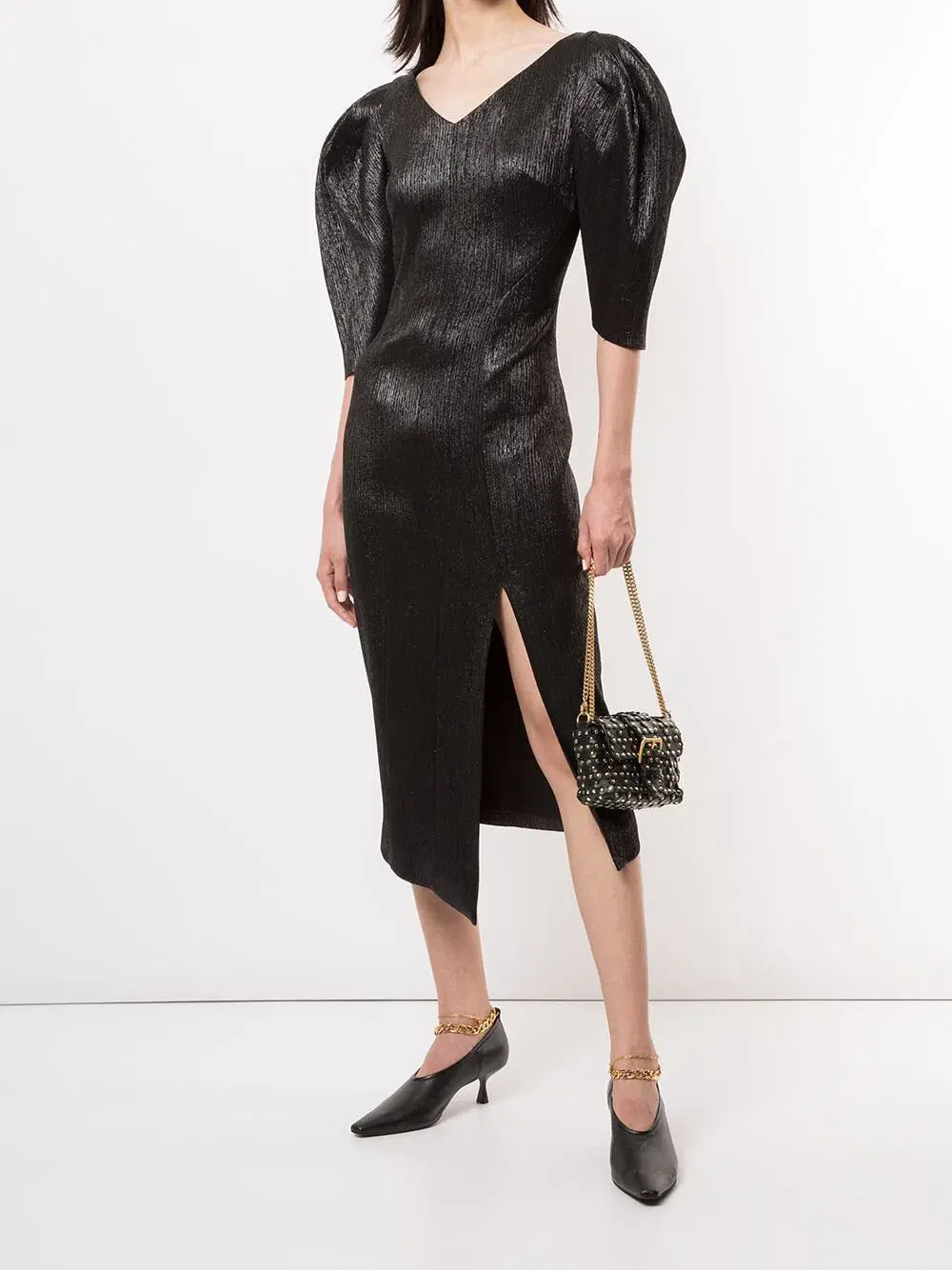 Ginger & Smart Celestial Asymmetric Dress Black Size 10 - Image 1