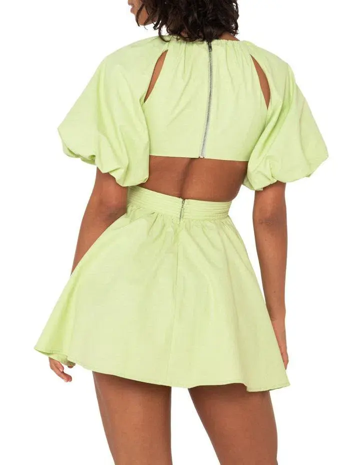 Mossman The Seahaze Mini Dress Green Size 8 - Image 3