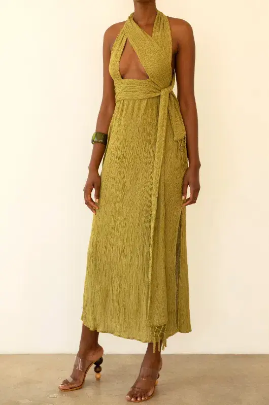 Savannah Morrow Verita Dress Agave Size 10 - Image 2