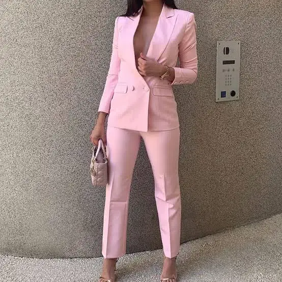 Meshki Tailored Two-Piece Suit Pink Size 6/XS  - Image 2