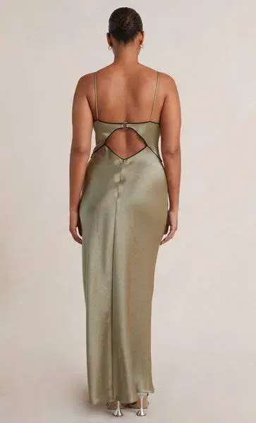 Bec & Bridge Hazel Maxi Dress Sage Green Size 6 - Image 3