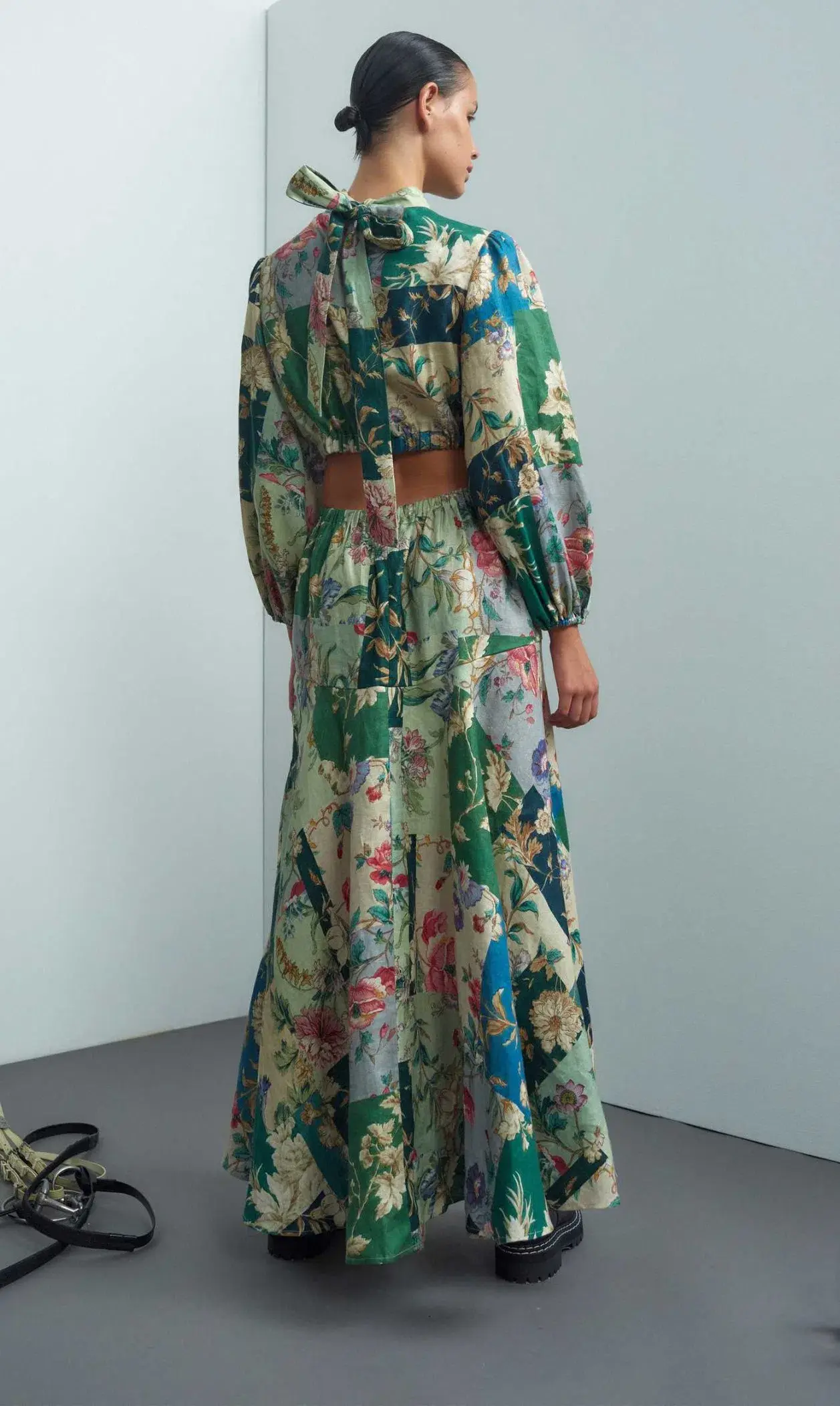 Alemais Loretta Patchwork Midi Dress Print Size 8 - Image 2