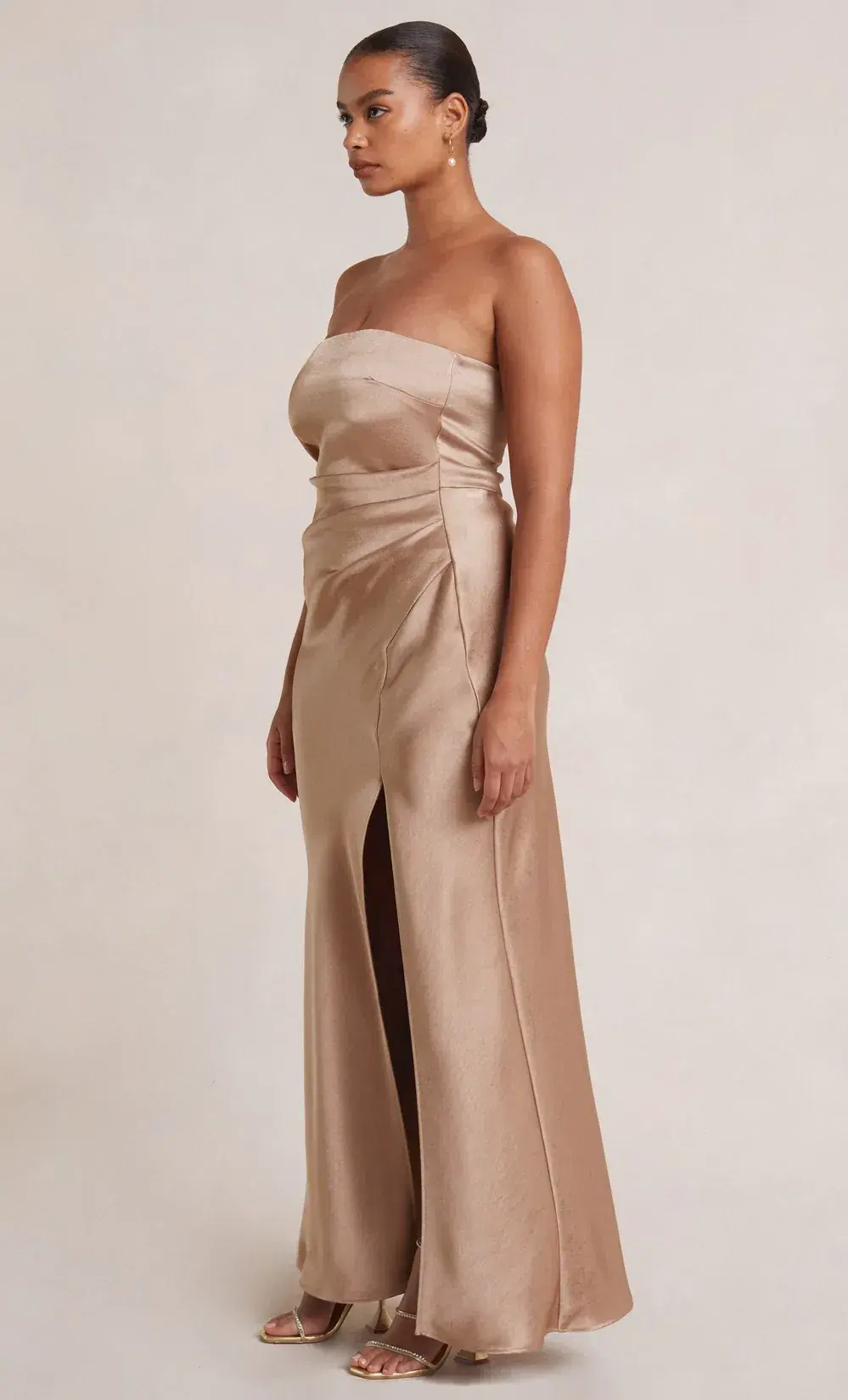 Bec & Bridge The Dreamer Strapless Dress Golden Size 6 - Image 2