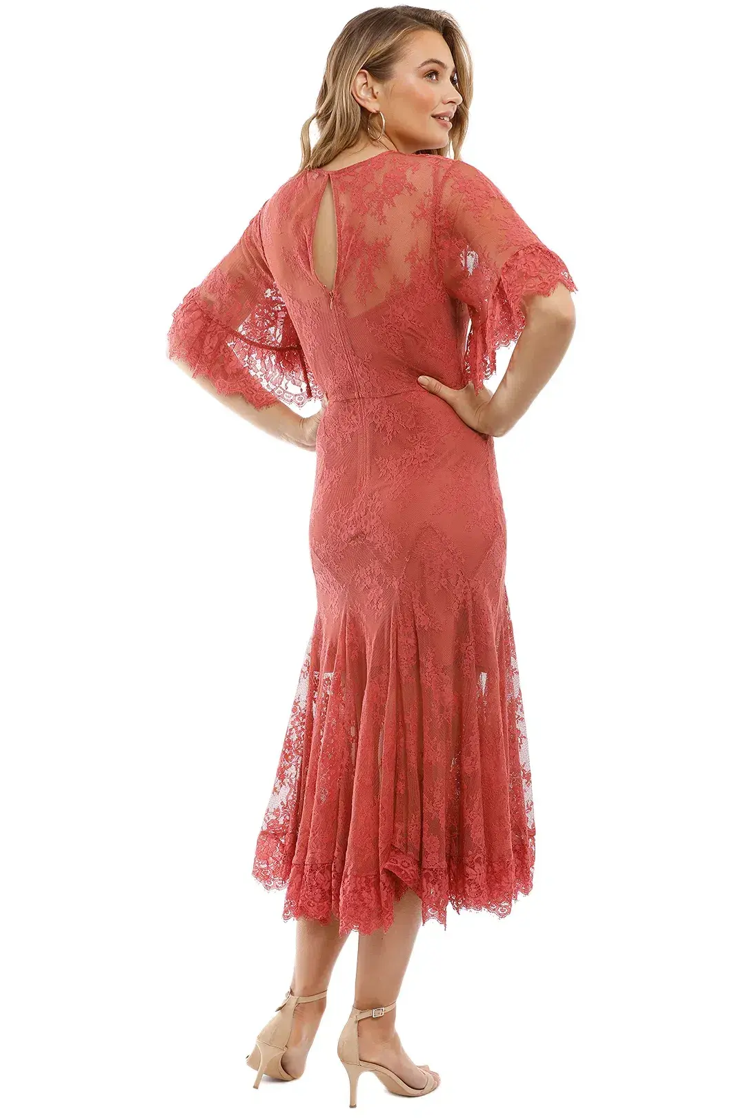 Talulah Blind Love Midi Dress  Rosewood Size 8 - Image 3