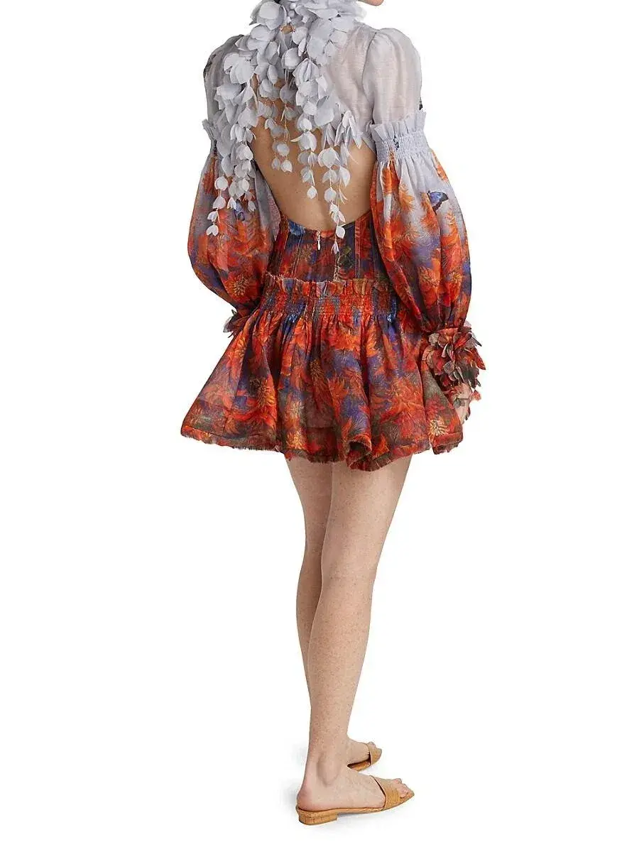 Zimmermann Botanica Mini Dress Print Size 0/AU 8 - Image 4