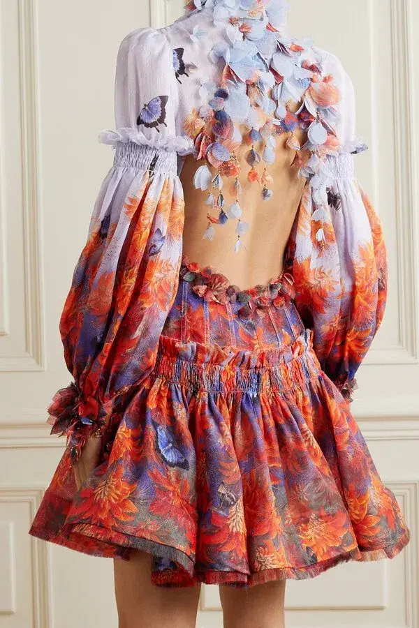Zimmermann Botanica Mini Dress Print Size 0/AU 8 - Image 2