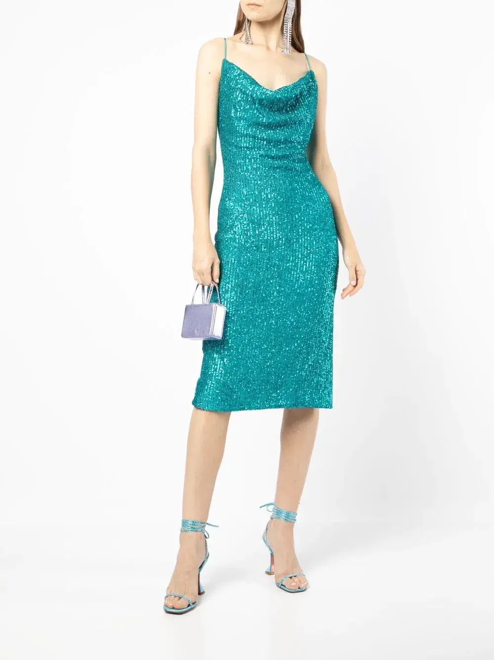 Rebecca Vallance Missing Hours Midi Dress Blue Size 12 - Image 1
