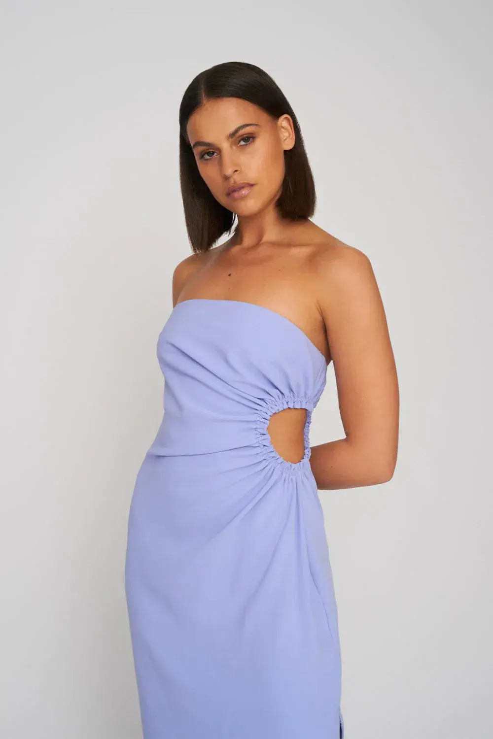 By Johnny Selena Strapless Dress Lilac Size 12 for rent on The Volte - main image