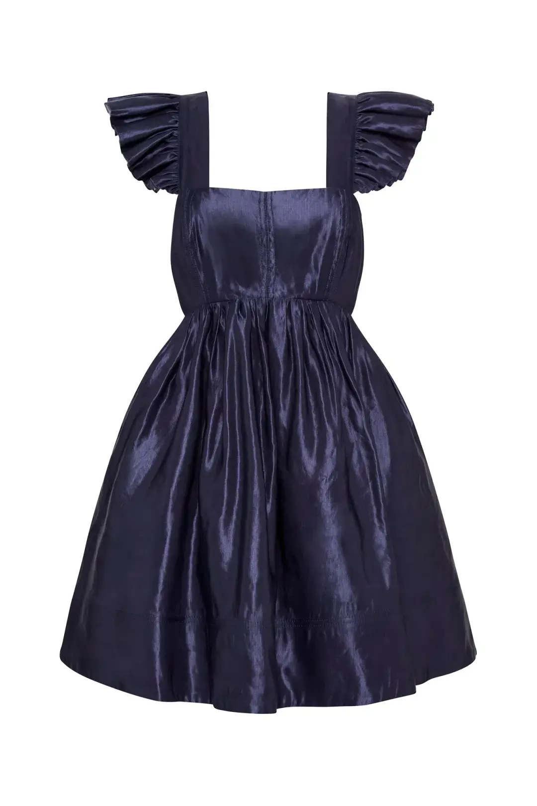 Aje Revitalise Frill Mini Dress Indigo Size 4 for rent on The Volte - main image