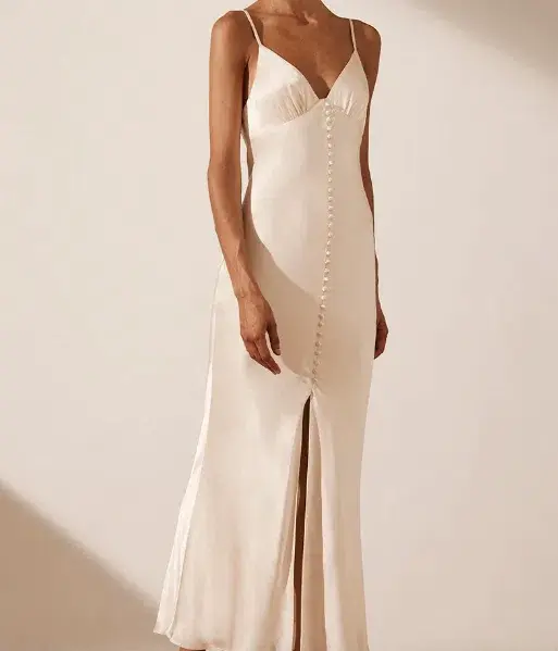 Shona Joy La Lune Bias Slip Dress Cream Size 6 - Image 2