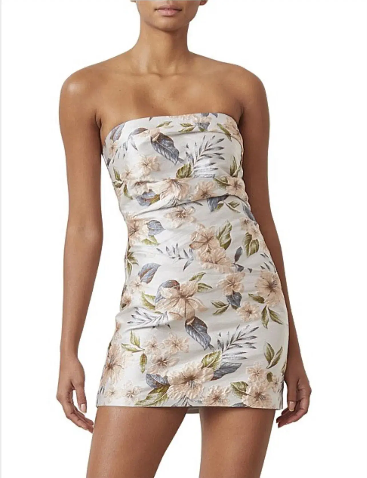 Bec & Bridge Fleurette Jacquard Mini Dress Print Size AU 6 - Image 3