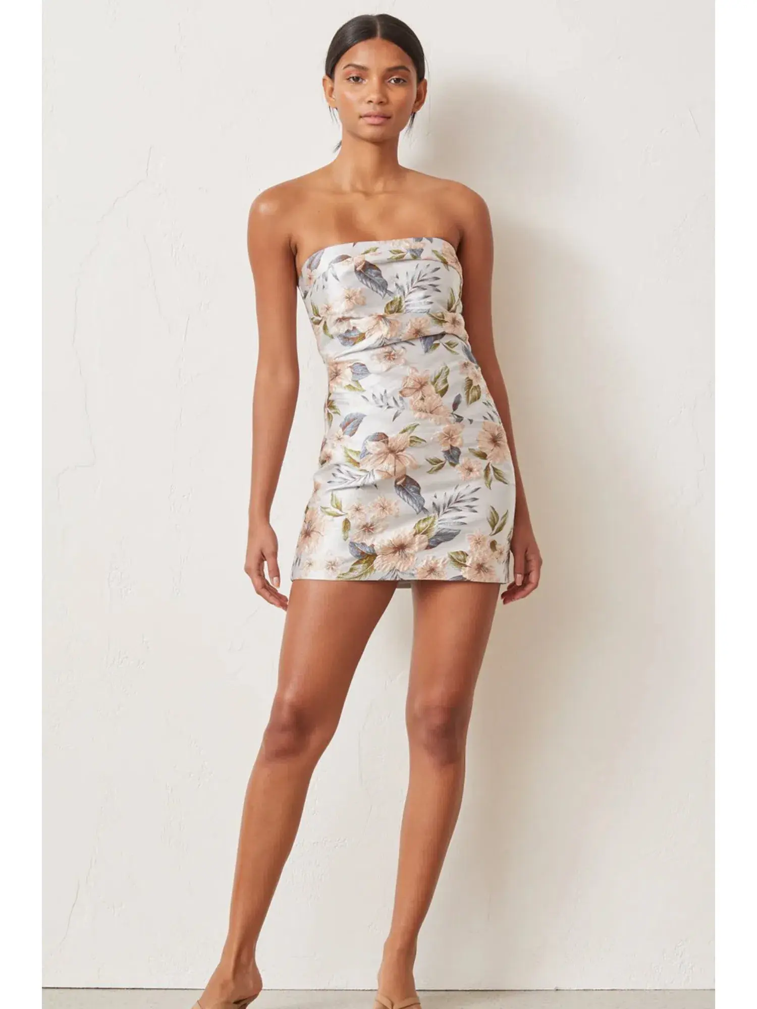 Bec & Bridge Fleurette Jacquard Mini Dress Print Size AU 6 - Image 1
