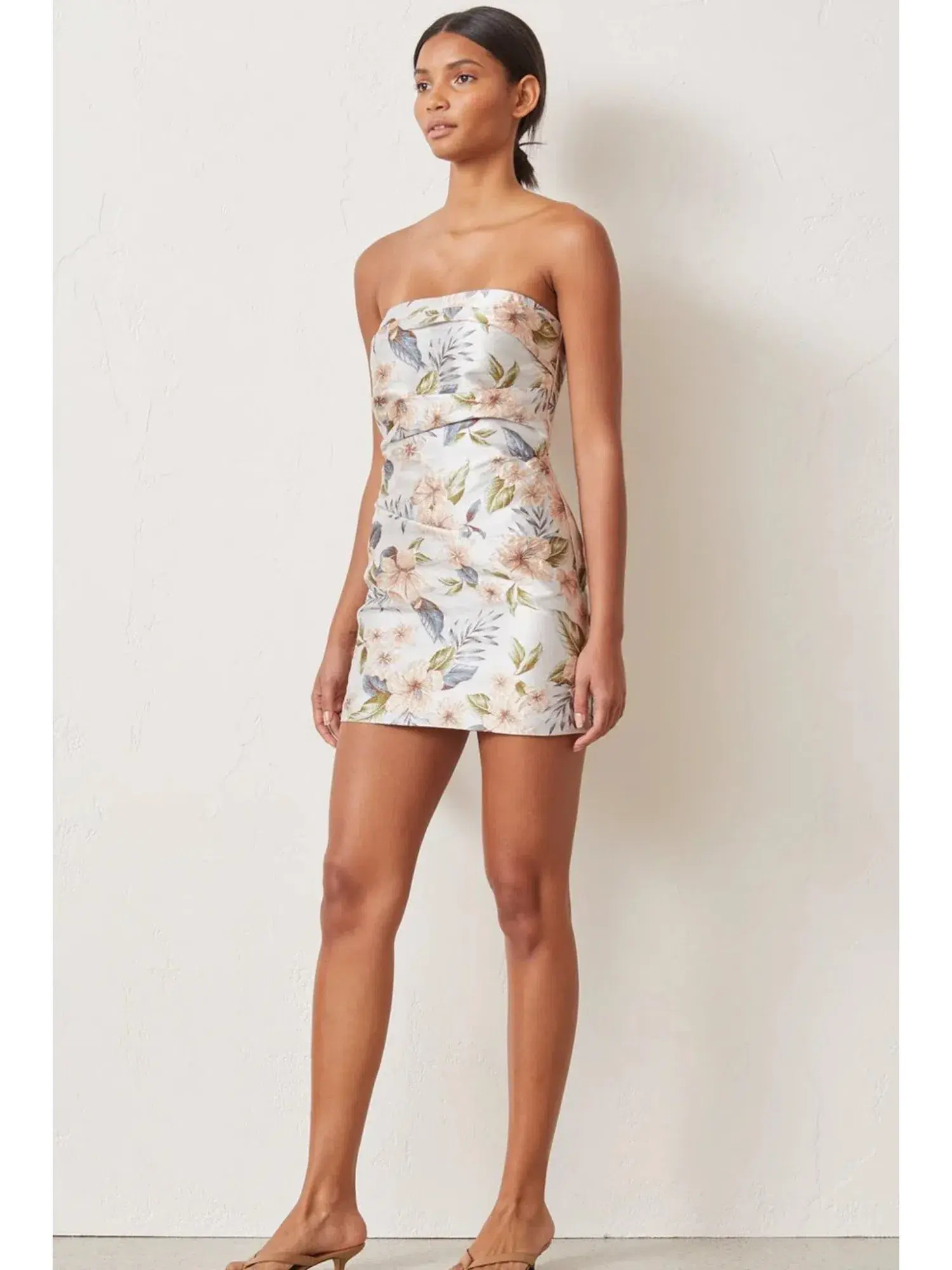Bec & Bridge Fleurette Jacquard Mini Dress Print Size AU 6 - Image 2