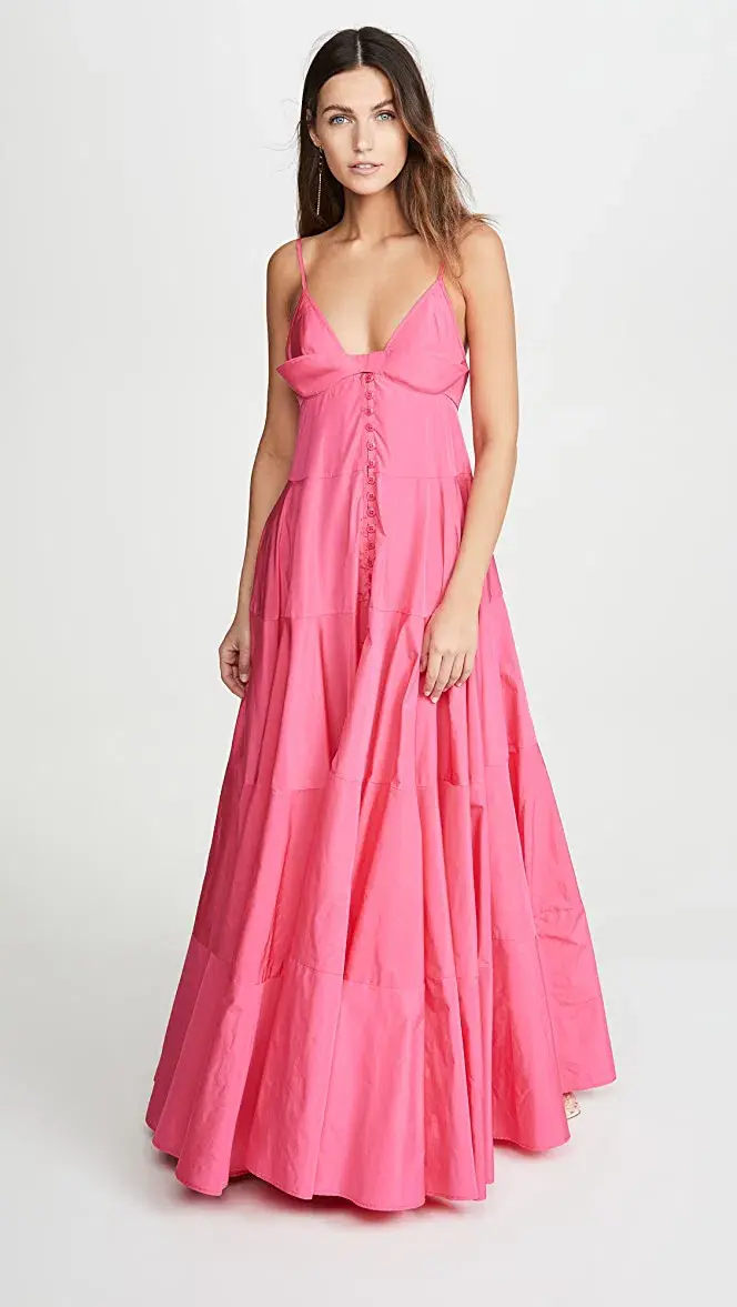 Jaquemus La Robe Manosque Maxi Dress Pink Size 10  - Image 1