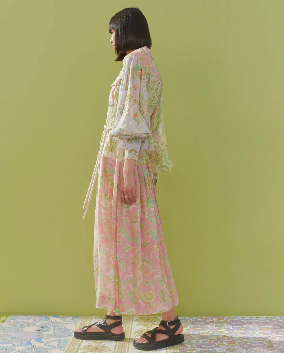 Alemais Marta Patchwork Shirtdress Print Size 8 - Image 2