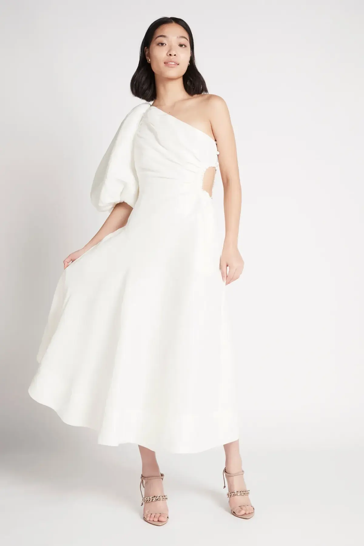 Aje Concept Dress Midi White Size 12 - Image 1