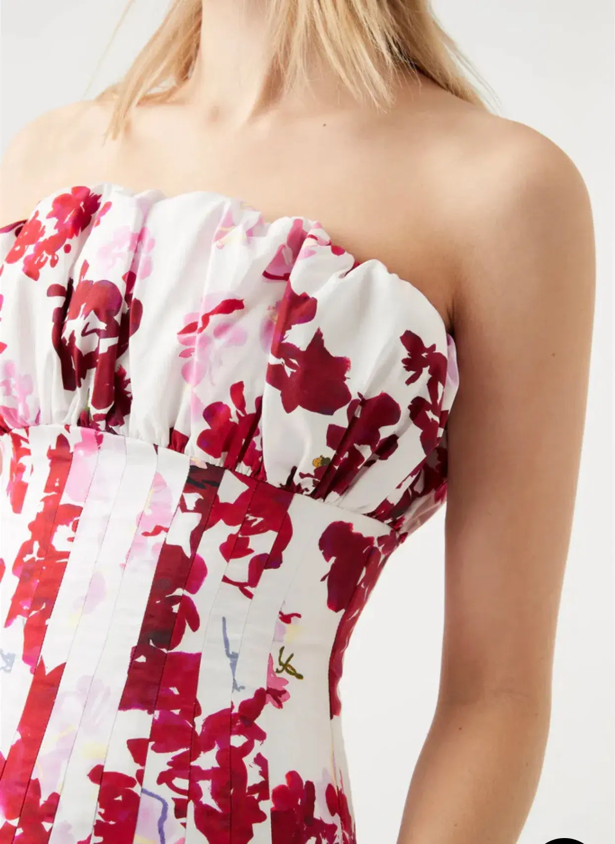 Aje Mathilde Bubble Hem Dress Print Size 14 - Image 1