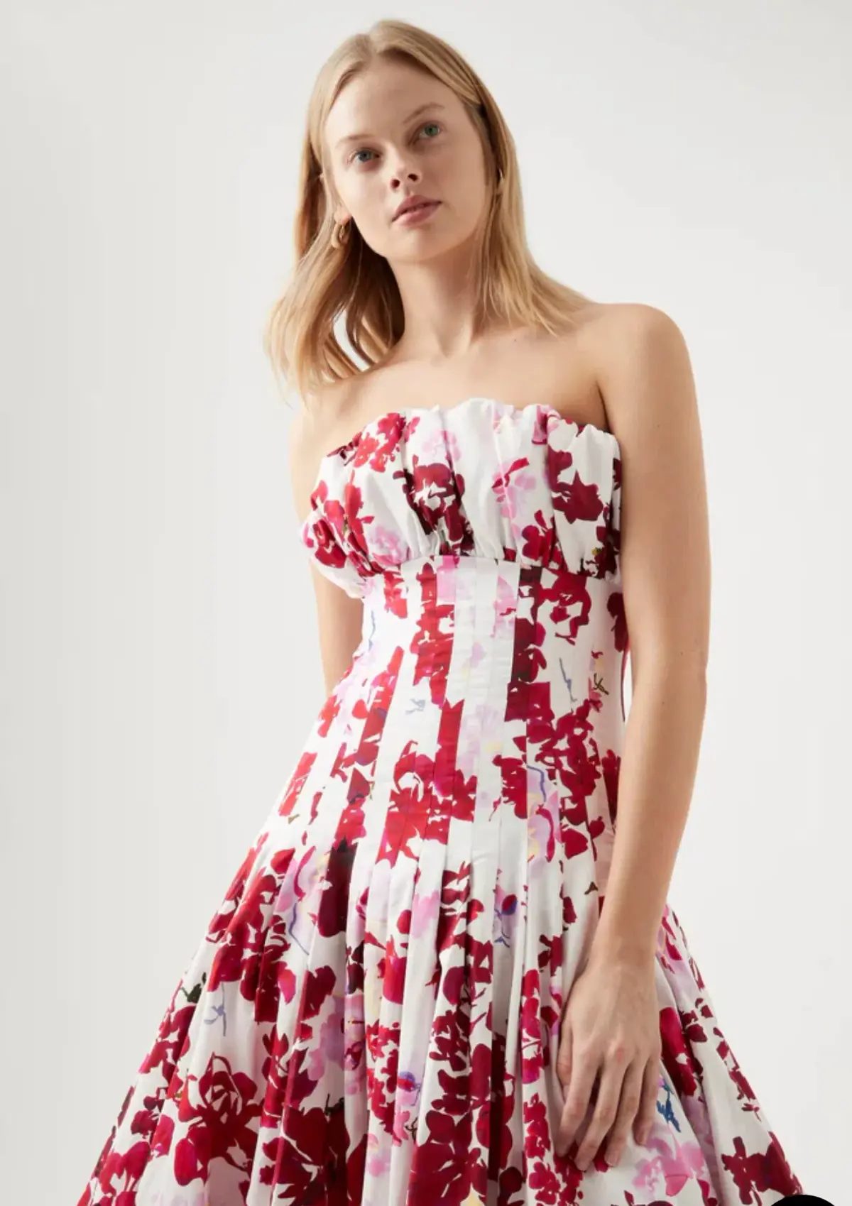 Aje Mathilde Bubble Hem Dress Print Size 14 - Image 5