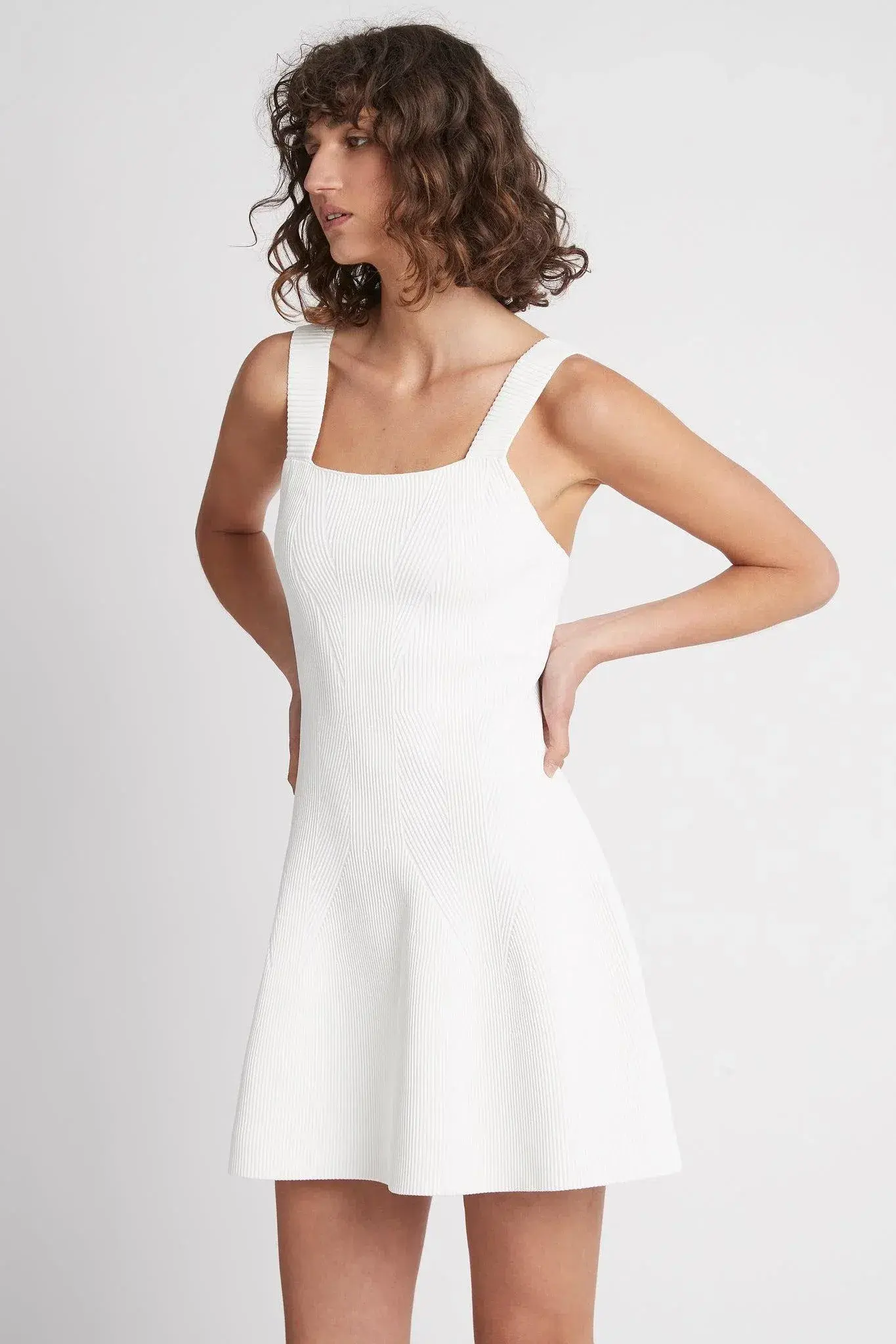 AJE Casa Mini Knit Dress Ivory Size 6  - Image 3
