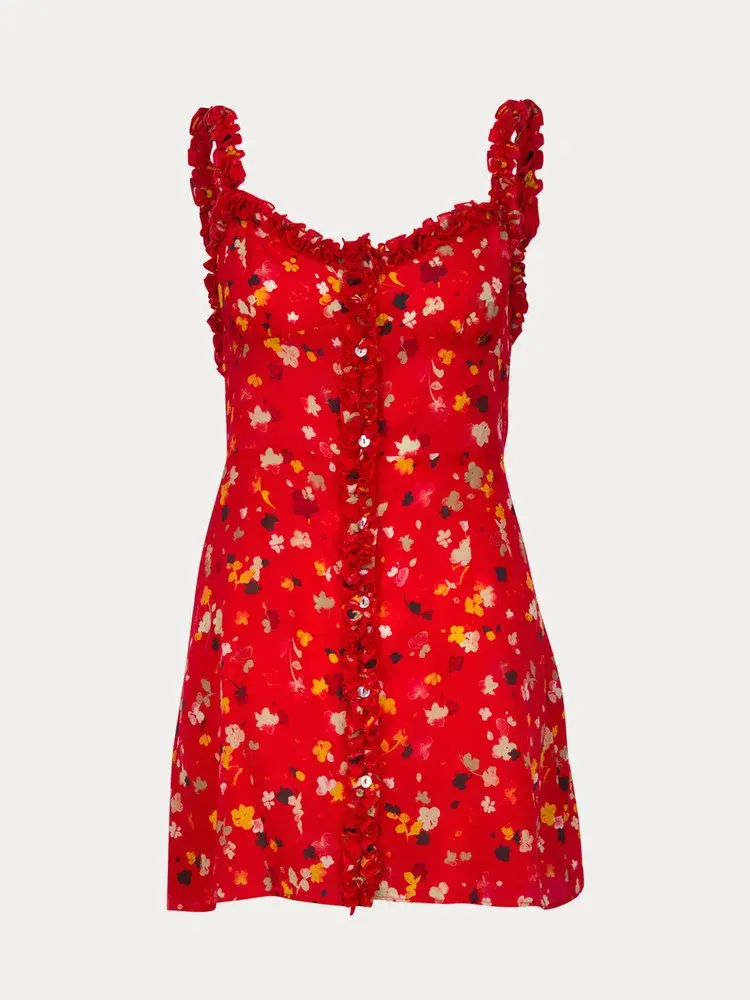Realisation Par Julia Dress Rouge Fleur Size 10 - Image 3