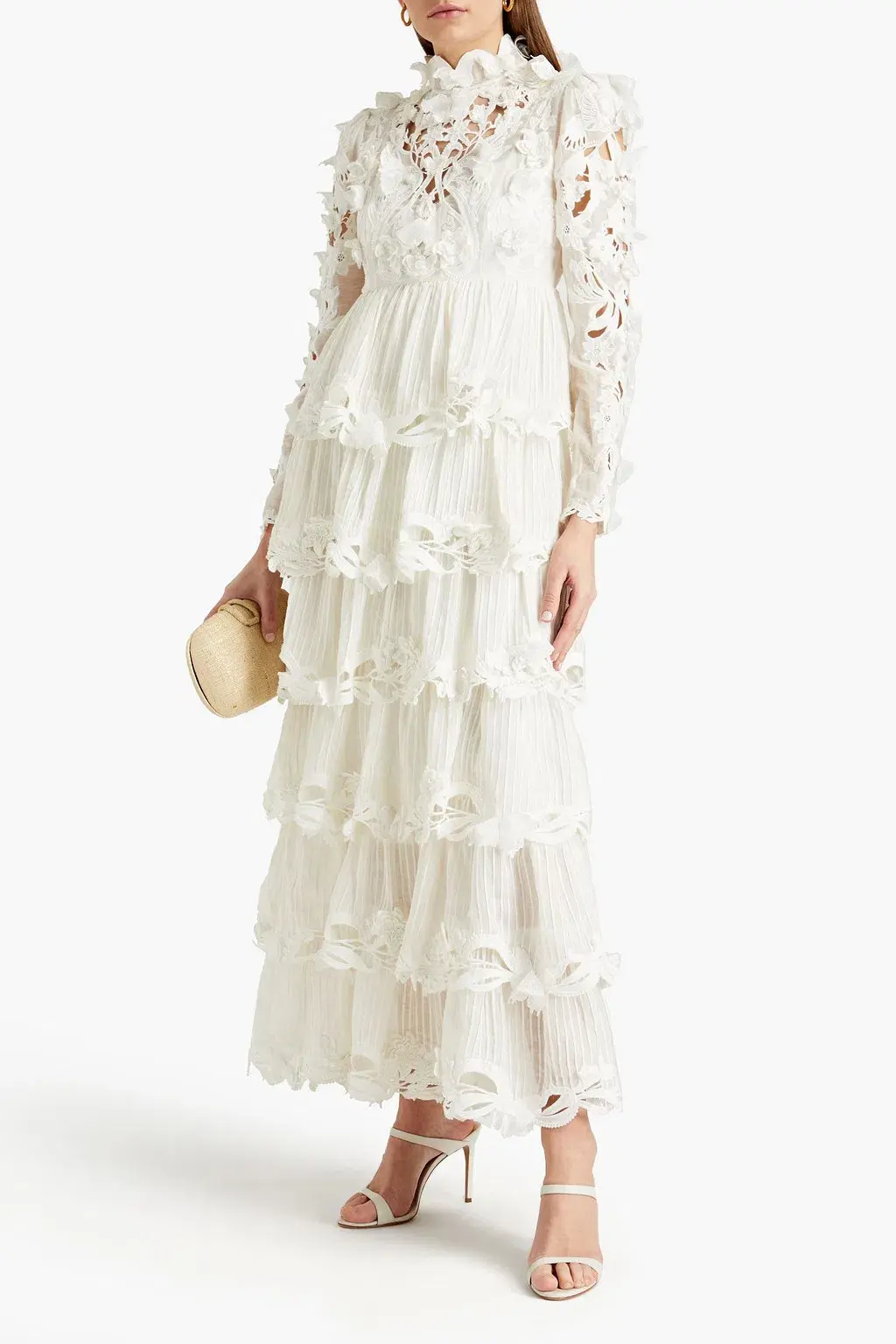 Zimmermann Luminous Embroidered Gown Natural Size 2 for rent on The Volte - main image
