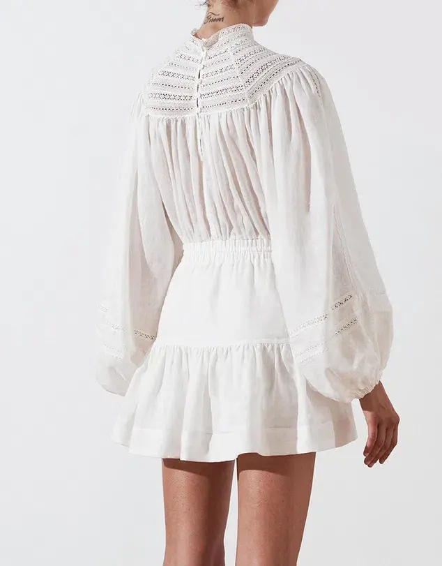 Shona Joy Lola High Neck Mini Dress White Size 8  - Image 3