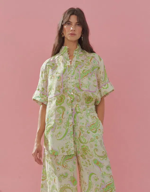 Alemais Marta Shirt in Mint Size 6 - Image 1