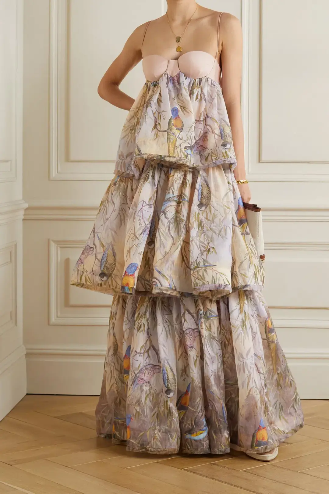 Zimmermann Candescent Parakeets Gown Print Size 2 for rent on The Volte - main image