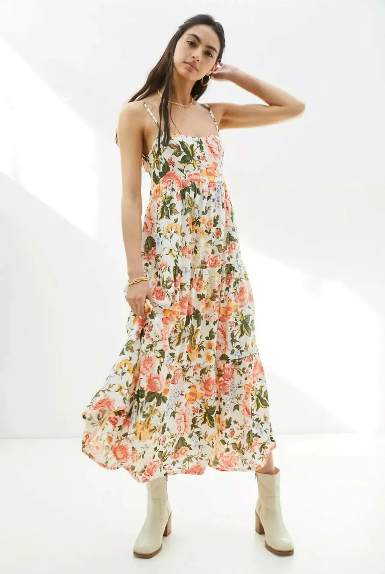 Faithfull the Brand Corvina Midi Dress Teatro Floral Print Size 10 - Image 1