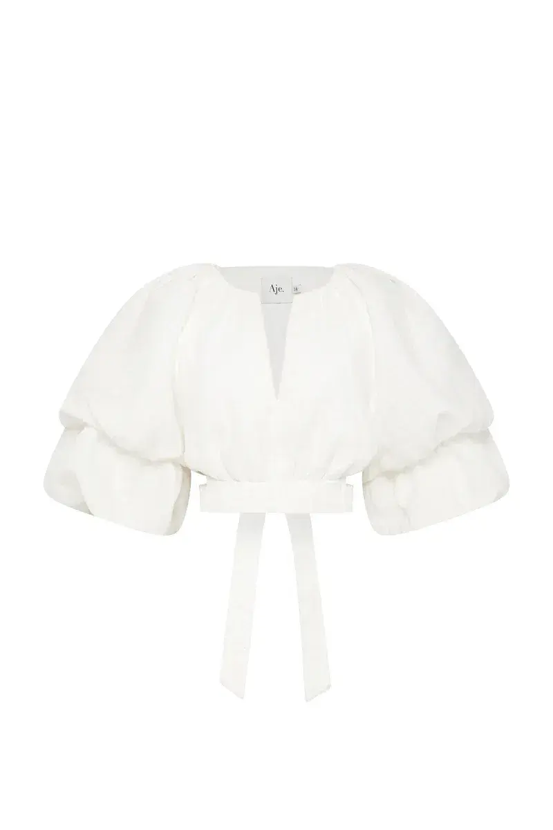 Aje Impression Cropped Tie Top White Size 8 for rent on The Volte - main image
