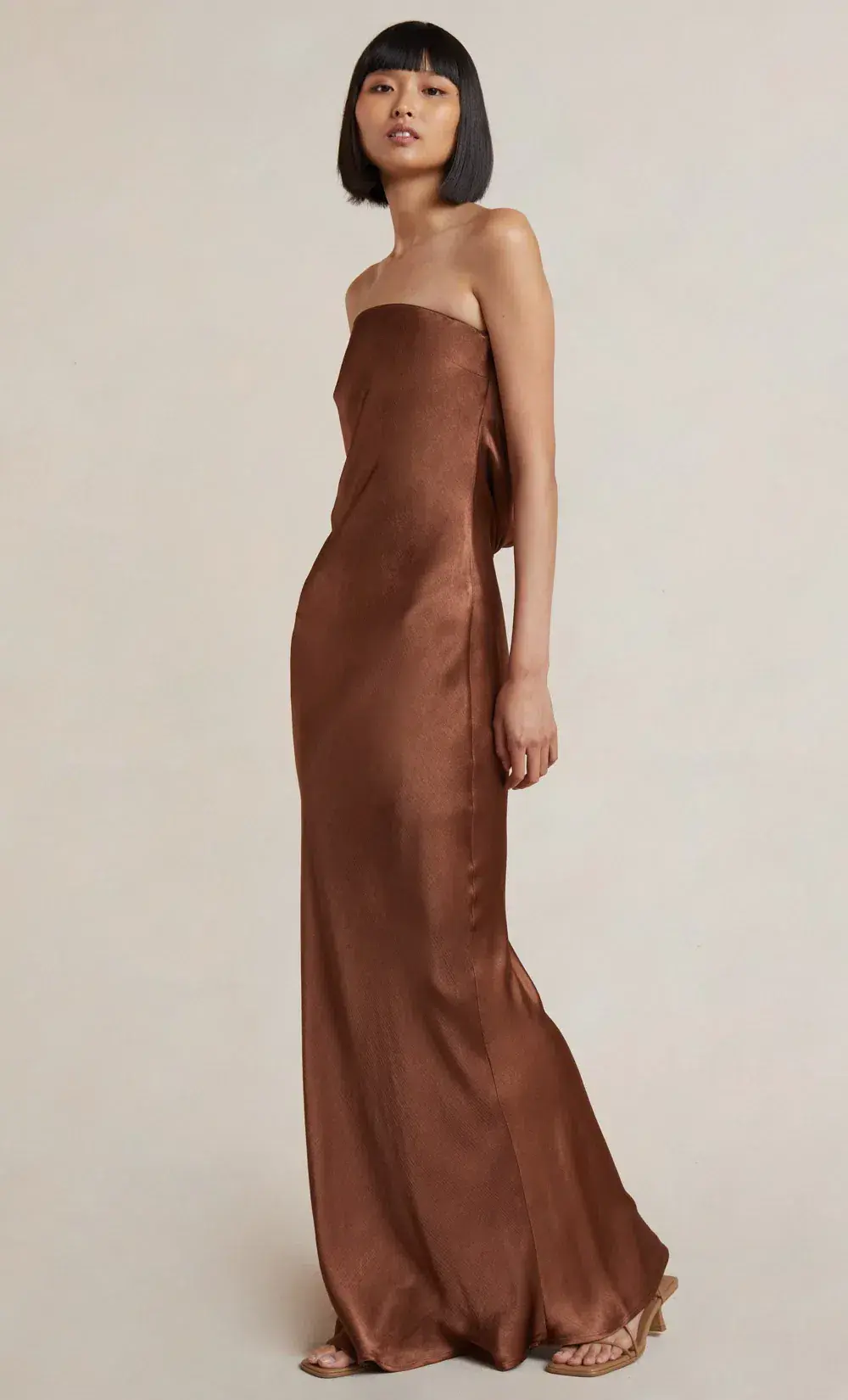 Bec & Bridge Moon Dance Strapless Dress in Chocolate Size 10 - Image 2