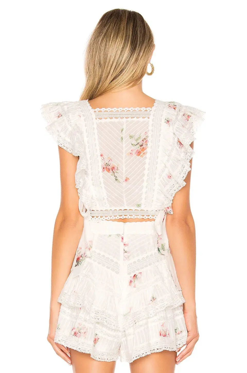 Zimmermann Heathers Pintuck Set Print Size 0 for rent on The Volte - main image