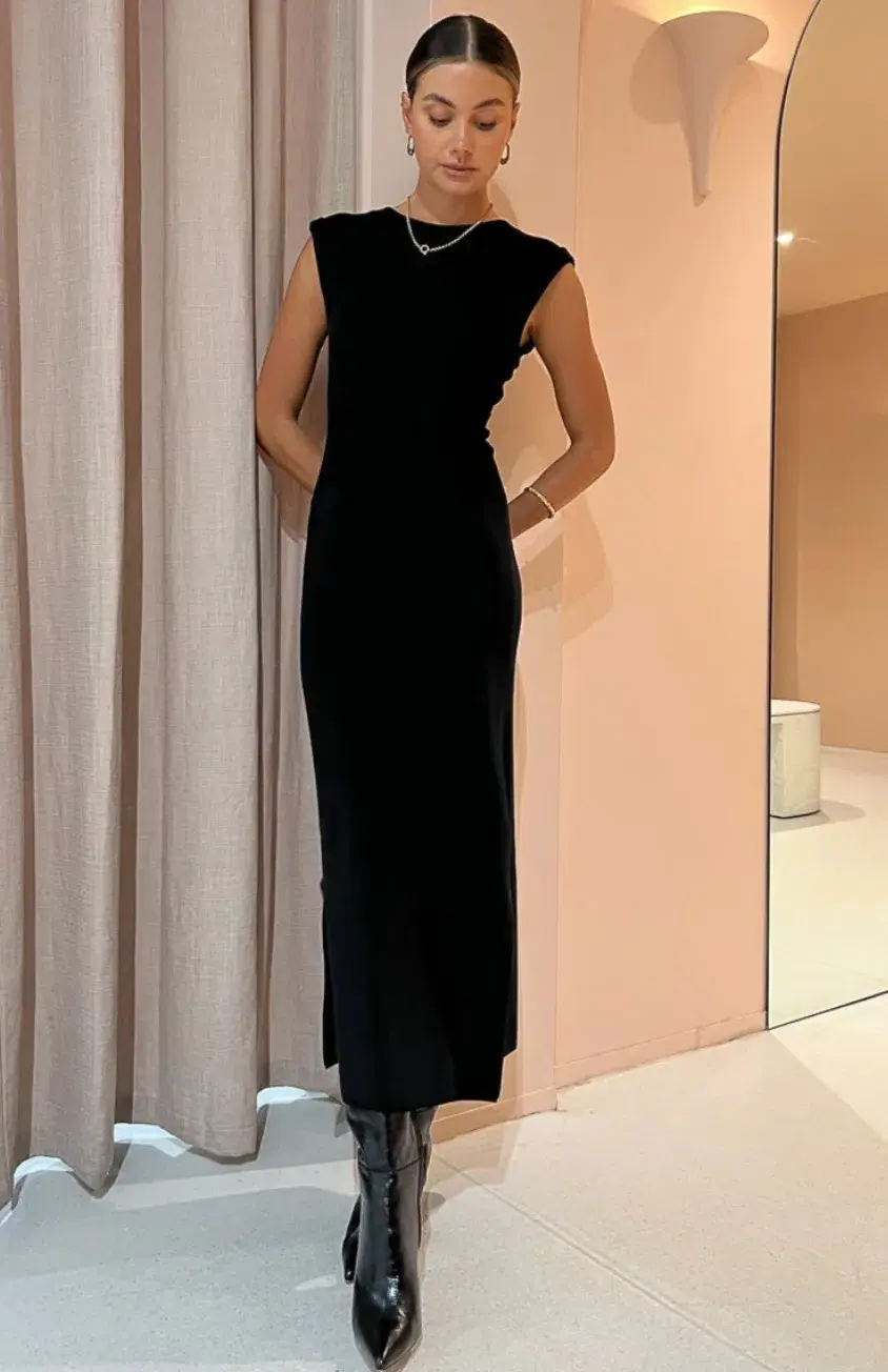 Elka Collective Maison Knit Dress Black Size 12 - Image 1