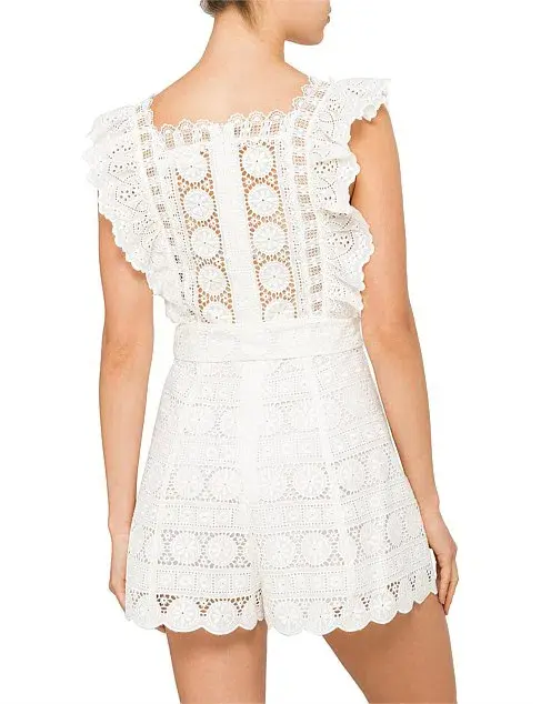Zimmermann Kali Daisy Playsuit Ivory Size 0 / AU 8 - Image 3