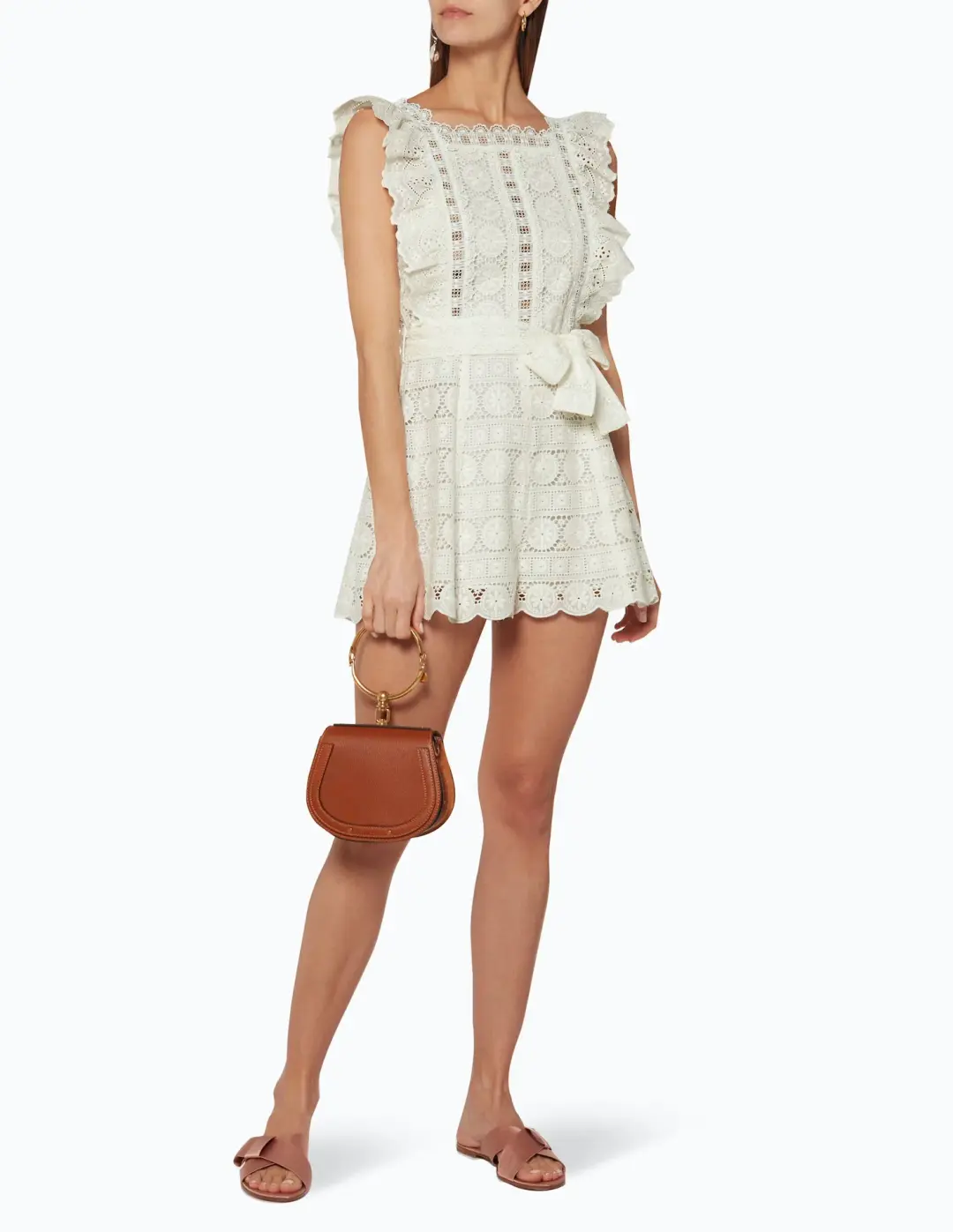 Zimmermann Kali Daisy Playsuit Ivory Size 0 / AU 8 for rent on The Volte - main image