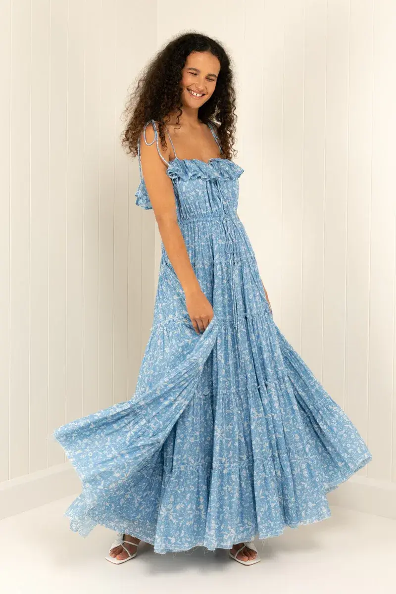 Palm Noosa With Love From Dress Blue Size 6 - Image 1