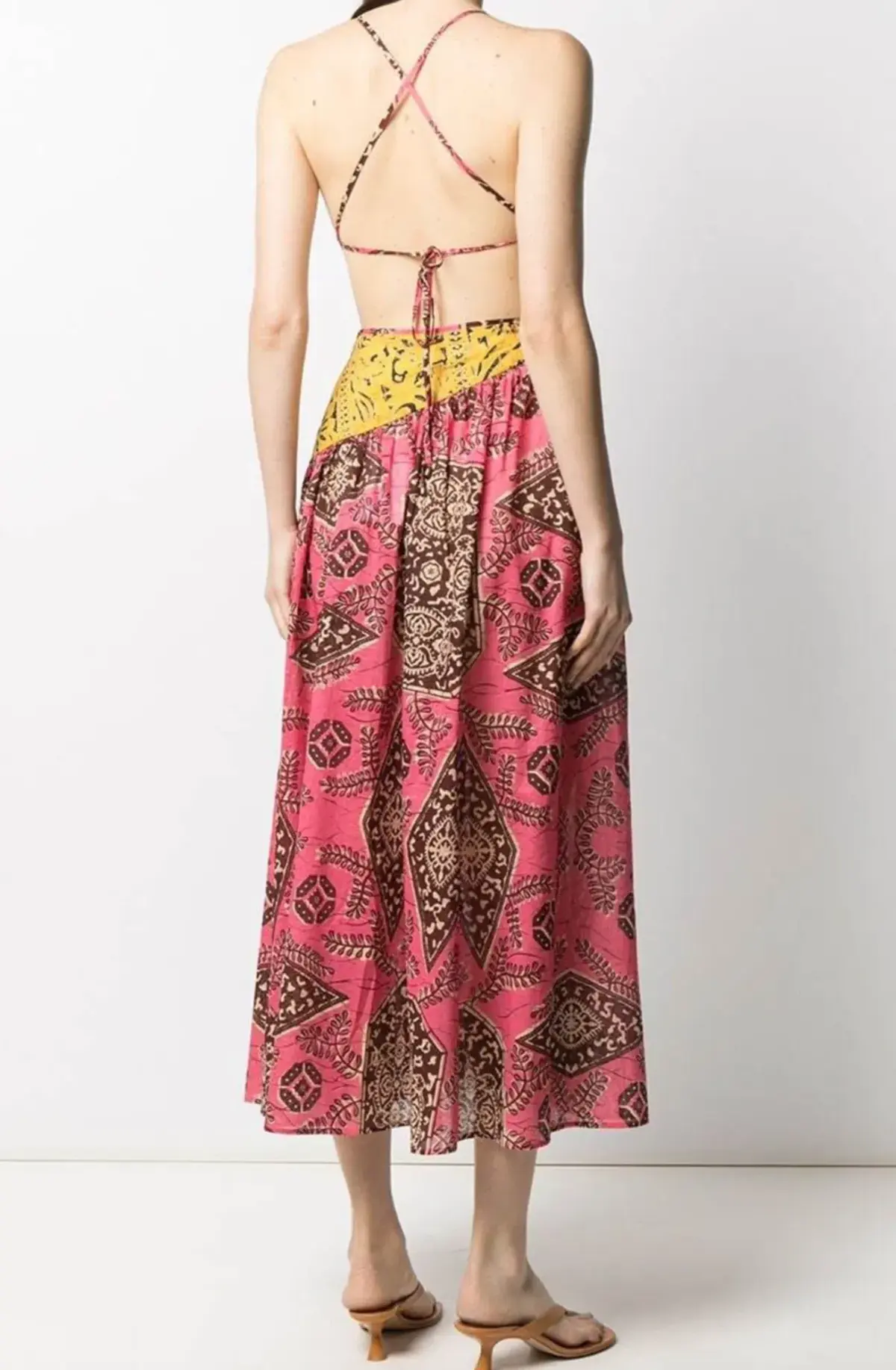 Zimmermann Lulu Asymmetric Ruched Dress Spliced Size 0P / Au 6 - Image 2