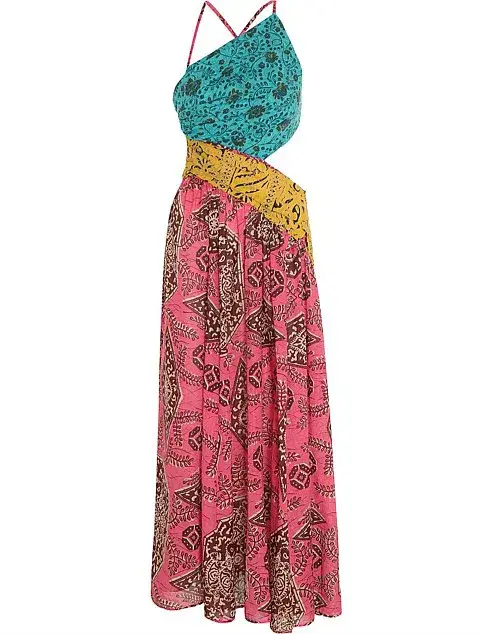 Zimmermann Lulu Asymmetric Ruched Dress Spliced Size 0P / Au 6 - Image 4