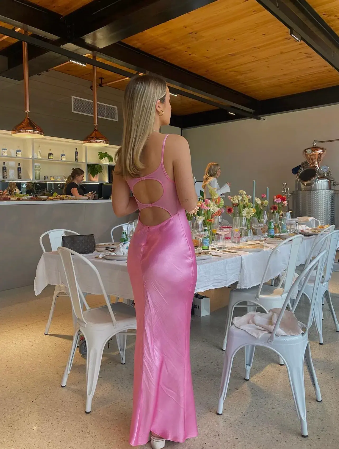 Bec & Bridge Malyka Maxi Dress Candy Pink Size 6 - Image 3