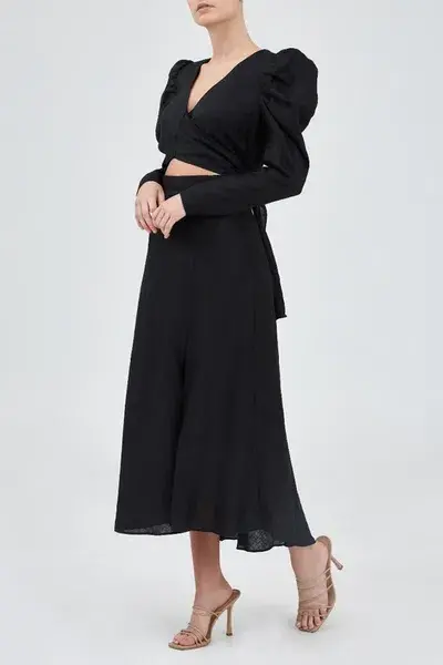Keepsake the Label I Know Midi Dress Black Size 8 - Image 2