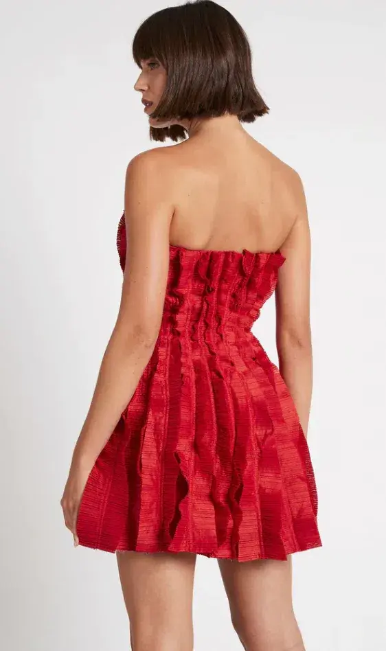 Aje Hybrid Sleeveless Mini Dress Red Size 8 - Image 3