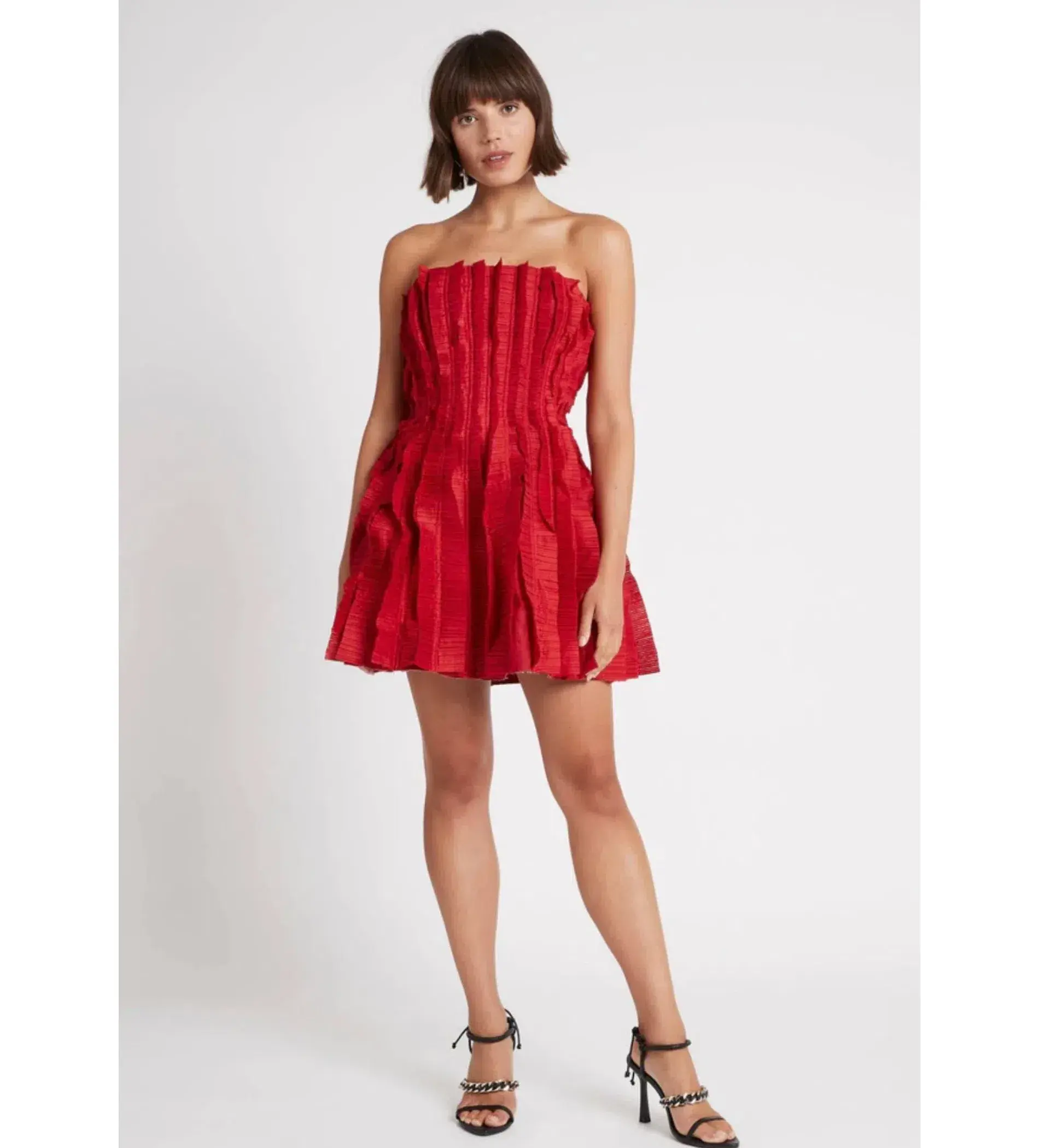 Aje Hybrid Sleeveless Mini Dress Red Size 8 - Image 1