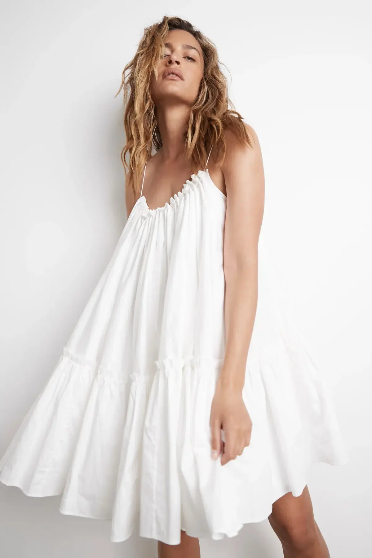 Aje Midsummer Swing Mini Dress Ivory Size 2 - Image 1