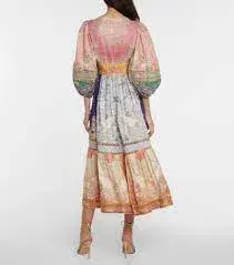 Zimmermann Anneke Lantern Midi Dress Size 0 - Image 3