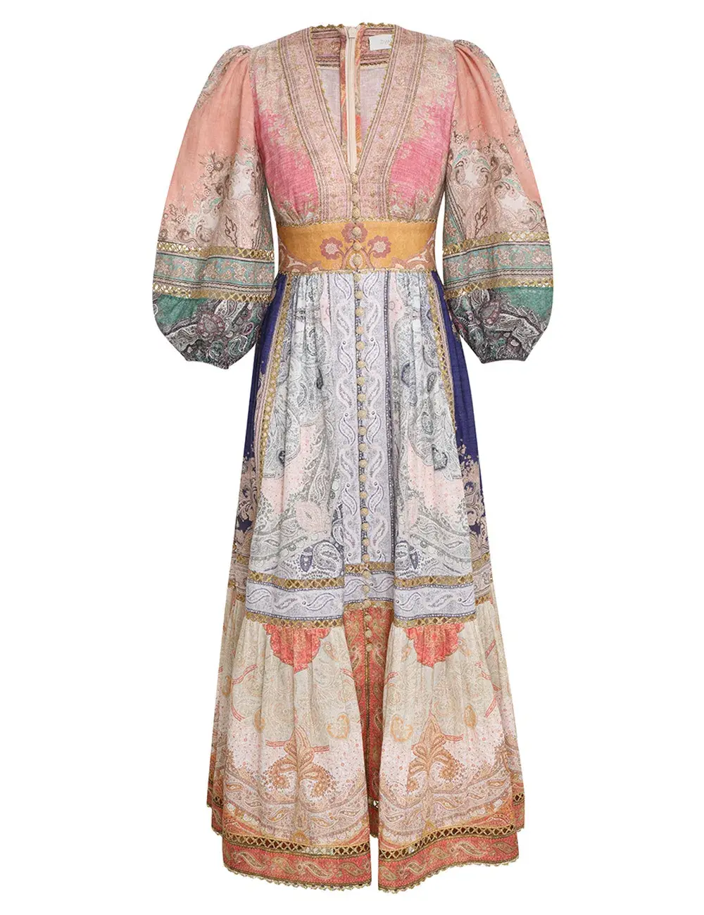 Zimmermann Anneke Lantern Midi Dress Size 0 - Image 4