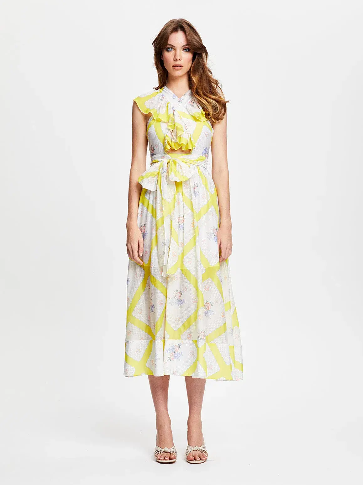 Alice McCall LA Girl Midi Dress Citrus Size 6 - Image 1